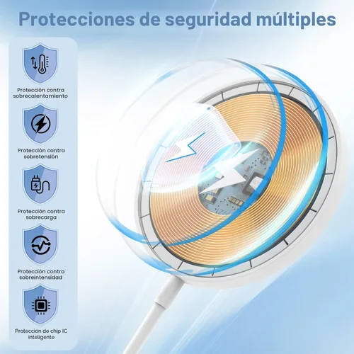 Miniatura 5 de 【Certificado Apple MFi】Cargador inalámbrico magnético, paquete de 2 cargadores Apple Mag-Safe de 10 pies, carga rápida MagSafe inalámbrica