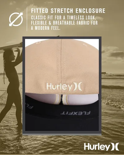 Miniatura 82 de Hurley Gorra de béisbol para hombre - Flexfit - Gorras de béisbol ajustadas para hombre (tamaños: S-XL)