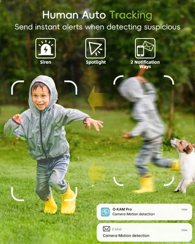 Miniatura 4 de Cámaras de seguridad inalámbricas 2.4G/5G para exteriores, cámara solar 2K para seguridad del hogar, alimentada por batería, PTZ de 360°/visión