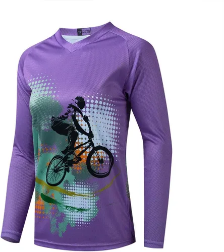 Miniatura 9 de Camiseta de manga larga MTB para mujer, camiseta de motocross de montaña, motocross, ciclismo, BMX, motocicleta, pesca, carreras