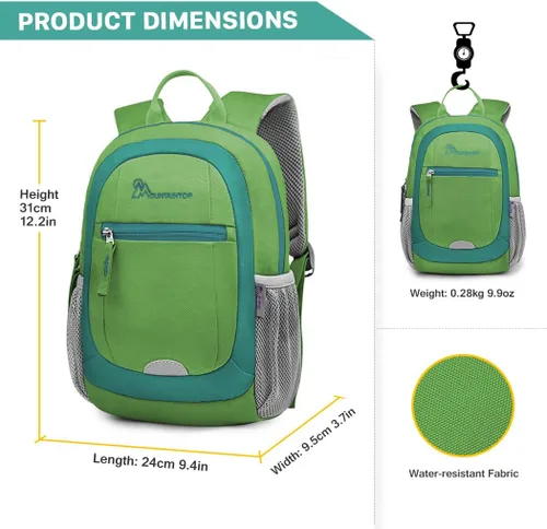 Miniatura 4 de MOUNTAINTOP Mochila infantil para niños y niñas, bolsa de jardín de infantes preescolar