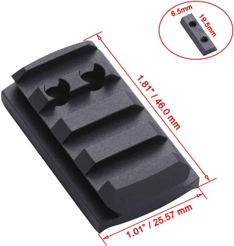 Miniatura 3 de TuFok Placa de montaje para riel G17/19/22/23/26/27/34 - Compatible con miras de punto rojo Bushnell Trophy TRS-25, OTW