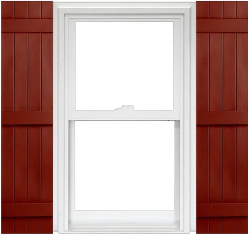 Miniatura 10 de Polaris Homeside 4 Contraventanas de Vinilo Unidas Board and Batten (1 Par) 14-1/2 pulg. x 43 pulg. - 930 Blanco