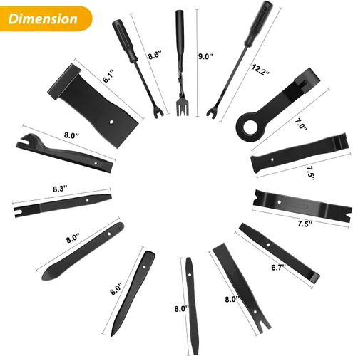 Miniatura 2 de GOOACC 102 piezas de herramienta de extracción de molduras, juego de clips de retención de parachoques automático de nylon, herramienta