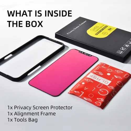 Miniatura 2 de EGKimBa Protector de pantalla de privacidad compatible con iPhone 11 Pro Max/iPhone XS Max, 6.5 pulgadas, degradado colorido electrochapado