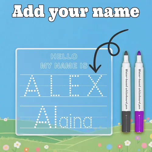 Miniatura 4 de Tablero de rastreo de nombres personalizado, pizarra de borrado en seco, alfabeto acrílico regrabable personalizado y número, letrero de escritura a