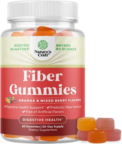 Miniatura 9 de Gomitas de fibra prebiótica sabrosas para adultos, suplemento alto en fibra, vitaminas para adultos con raíz de achicoria soluble en prebióticos