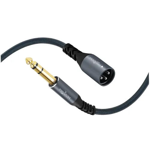 Miniatura 5 de Twozoh Cable XLR macho a 1/4 TRS de audio estéreo de 30 pies, conector trenzado de 0.250 in a XLR macho 3 pines cable de guitarra (profesional/HiFi)