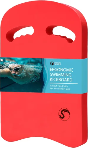 Sunlite Sports Swimming Kickboard - One Size Fits All - A Great Training Aid for Children and Adults 5) Estándar Ergo Rojo