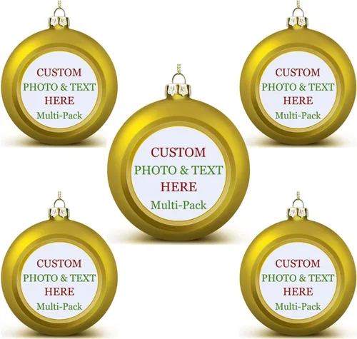 Miniatura 14 de Adornos de Navidad personalizados, texto fotográfico, haz tu propio adorno de cerámica de porcelana, regalo de recuerdos para decoración de Navidad