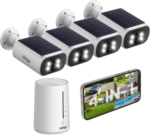 Miniatura 11 de Cámaras de seguridad solares inalámbricas para exteriores, cámaras de 4MP para sistema de cámaras de seguridad para el hogar, almacenamiento local