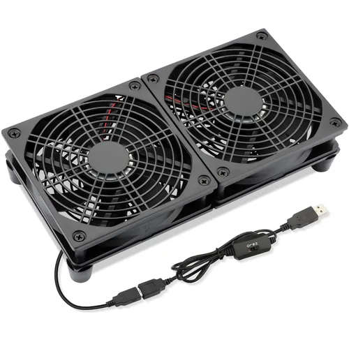 Miniatura 8 de USB 4.724 in ventilador de refrigeración de computadora 5v 3 velocidad controlador silencioso refrigeración para router Xbox PlayStation receptor