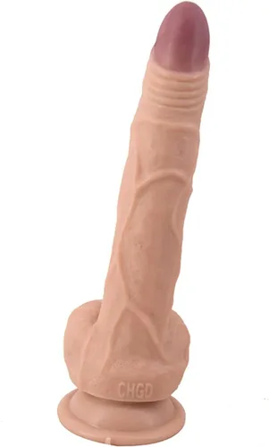 Consolador realista realista de 10 pulgadas de largo, consolador anal grande para punto G, juguetes sexuales para mujeres, color de piel