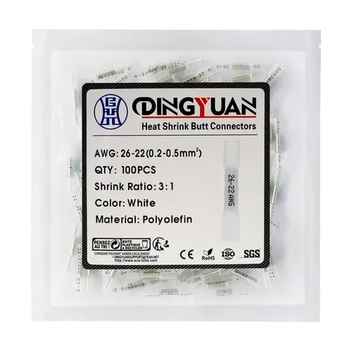 Miniatura 11 de Kit de 220 conectores de cable termorretráctil, terminales de anillo eléctrico con aislamiento impermeable, conectores a tope termorretráctiles