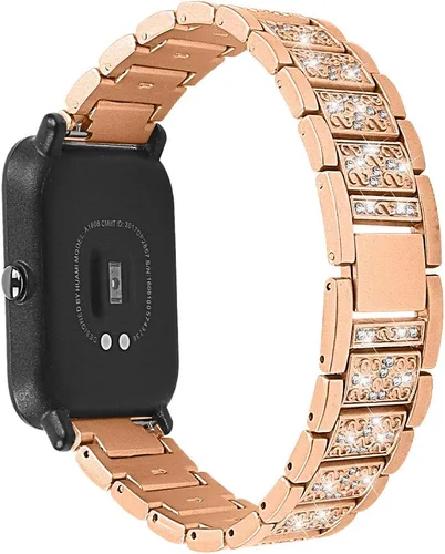 Miniatura 7 de FitTurn Bandas brillantes de joyería compatibles con Cubitt CT2/CT2S Band para hombres y mujeres, pulsera de diamantes de imitación de diamante, Oro