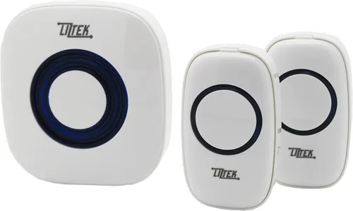 Timbre inalámbrico portátil con 2 botones remotos y 1 receptor que funciona a 1000 pies de alcance con 52 timbres de puerta inalámbricos, no se