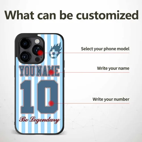 Miniatura 4 de Fundas de teléfono personalizadas con nombre y número personalizados - iPhone 5 6 7 8 11 12 13 14 Pro Max Plus Mini Xr Xs SE Samsung S20 S21 S22 S23