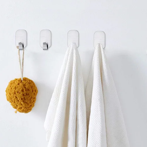 Miniatura 6 de Ganchos adhesivos para sombreros, ganchos de pared de acero inoxidable resistentes al agua, ganchos adhesivos para colgar en el baño, cocina