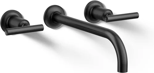 Miniatura 22 de Kohler T14413-4-BGD Purist - Grifo de pared para lavabo Cromo pulido