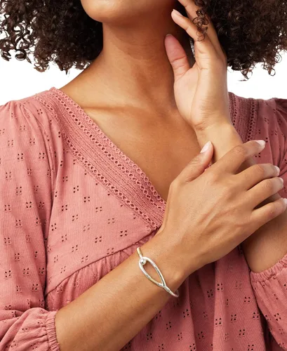 Miniatura 4 de Lucky Brand Brazalete con bisagra envuelta en alambre de dos tonos, Metales no preciosos
