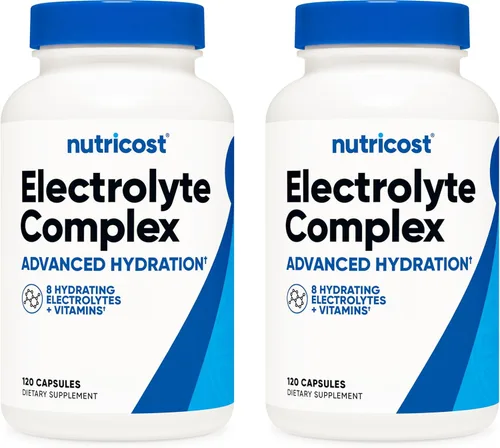 Miniatura 6 de Nutricost Electrolyte Complex Advanced Hydration (120 cápsulas) – 8 electrolitos hidratantes y vitaminas, sin gluten, sin OMG, vegetariano