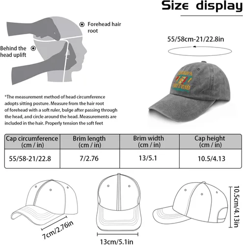 Miniatura 3 de Dad Hats GGRANDPA The MRN The Myth The Hunting Legend Gorra de béisbol, divertida gorra para hombre Pigmento gris