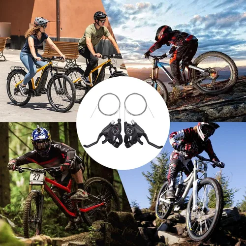 Miniatura 7 de TOBWOLF Palancas de freno de bicicleta, juego de palanca de cambios de bicicleta de montaña de 3 x 7 de 21 velocidades, kit de palanca de freno