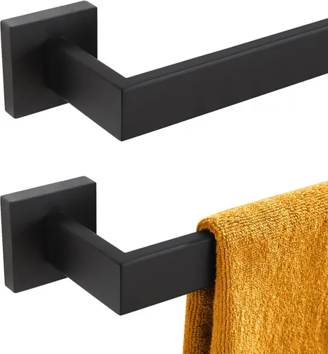 Miniatura 13 de KOKOSIRI Barra de Toalla Individual de 16 Pulgadas, Toallero para Baño o Cocina, Toallero de Pared de Acero Inoxidable SUS304, Cromo Pulido