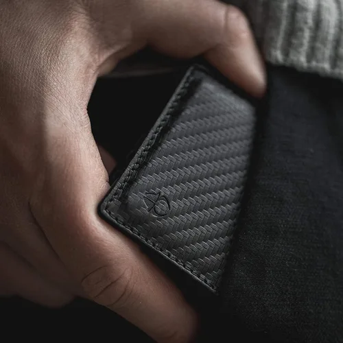 Miniatura 2 de DONBOLSO Wallet NextGen I - Cartera delgada moderna sin bolsillo para monedas, hasta 11 tarjetas, Cuero de fibra de carbono, Moderno