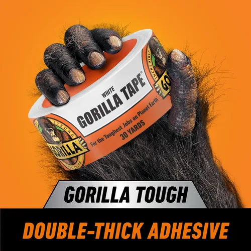 Miniatura 2 de Gorilla Cinta adhesiva blanca, 1.88" x 30 yardas, blanca, (paquete de 2)