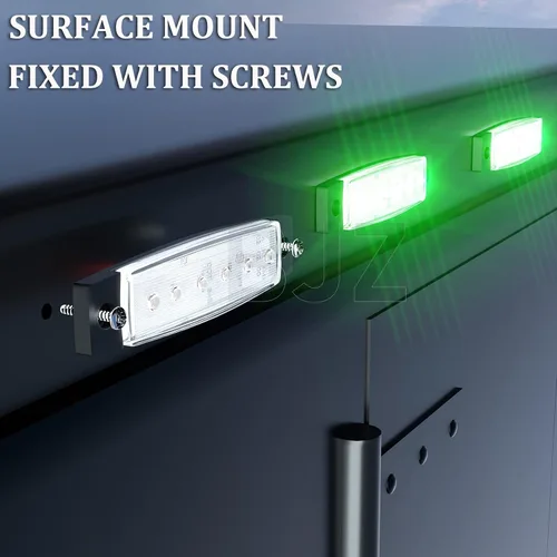 Miniatura 5 de BJZ luces LED para remolque verdes, 6 luces LED, barra de luz de señal de giro, indicador de luz de 3.8" para parte delantera y trasera
