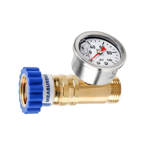 Miniatura 6 de MEASUREMAN Regulador de presión sin plomo para RV, reductor de presión con manómetro de llenado líquido y filtro de entrada para autocaravana, RV