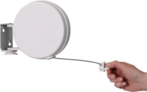Miniatura 5 de Household Essentials Tendedero retráctil de una sola línea para colgar la ropa, 40 pies, color blanco