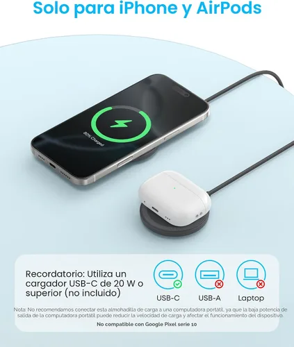 Miniatura 6 de Anker Zolo Cargador inalámbrico magnético, paquete de 2 unidades con certificación Qi2 de 15 W compatible con MagSafe, almohadilla de carga Negro