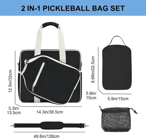 Miniatura 3 de Bolsa de Pickleball LAKE OF FIRE para Mujeres y Hombres, Elegante Bolsa de Pala de Pickleball de Nylon Resistente al Agua de Gran Capacidad