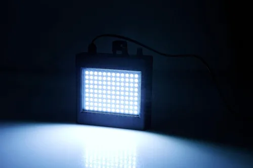 Miniatura 4 de Mini luz estroboscópica, sUperbrillante RGB/color blanco, luz estroboscópica con 108 mini LED, auto-activada por sonido o modo de flash de control