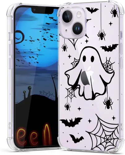 Miniatura 17 de Funda de Halloween para Google Pixel 6A transparente con diseños de murciélagos fantasmas, funda para teléfono para niñas, elegante, delgada, a
