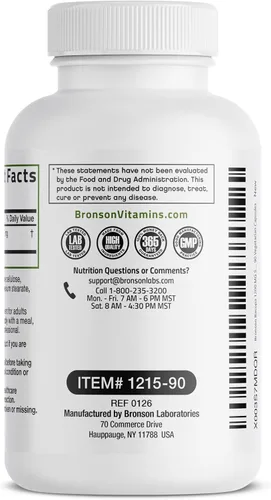 Miniatura 7 de Bronson Bacopa apoya la función cerebral saludable y el rendimiento mental, hierba tradicional, sin OGM, 90 cápsulas vegetarianas