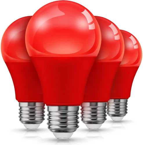 Miniatura 9 de L LOHAS LED Bombillas LED, Bombilla de Luz Ámbar para Ayuda del Sueño, A19 9W (Equivalente a 60 Vatios), Bloqueo de Luz Azul, Bombillas Regulables