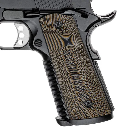 Miniatura 14 de Cool Hand 1911 empuñaduras G10, tornillos negros incluidos, tamaño completo (Gobierno/Comandante), corte Magwell, orificio grande, corte