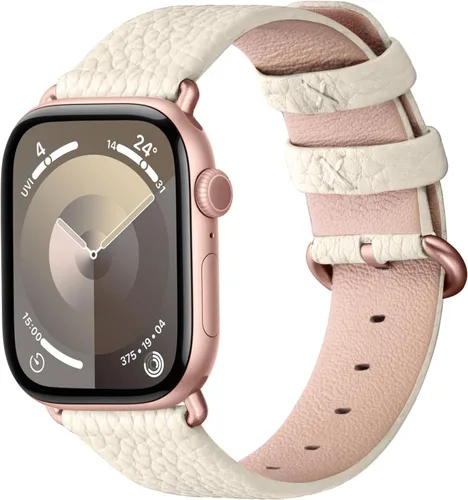 Miniatura 12 de Fullmosa Correa compatible con Apple Watch de cuero rojo de 1.65, 1.61, 1.58, 1.5 pulgadas, correa para iWatch para Series ultra3/2/1 SE3/2/1