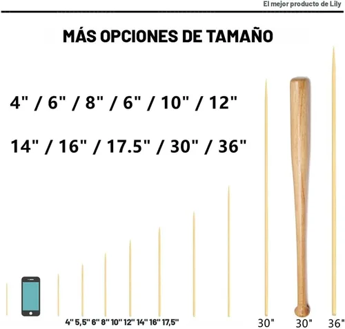 Miniatura 5 de HOPELF Brochetas de bambú natural de 6 pulgadas para barbacoa, aperitivo, fruta, cóctel, kabob, fuente de chocolate, parrilla, barbacoa, cocina