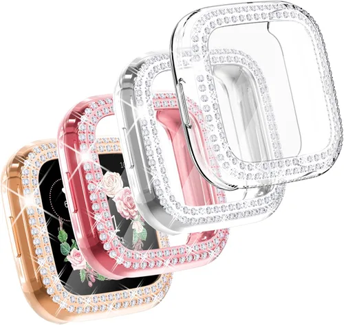 Miniatura 12 de CHANCHY Paquete de 10 fundas protectoras de pantalla compatibles con Fitbit Versa 2, funda protectora completa de TPU suave cubierta parachoques