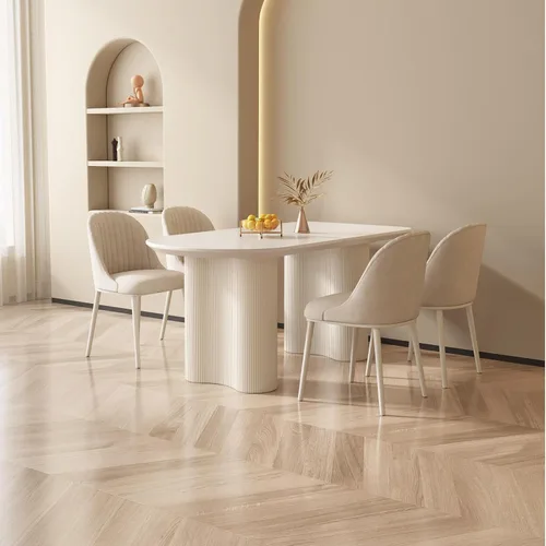 Miniatura 8 de Guyii Juego de mesa de comedor con 6 sillas, juego de mesa de cocina moderno, mesa de comedor interior para cocina, bar, sala de estar, rincón