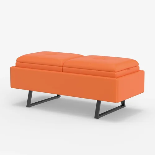 Miniatura 11 de kinbor Sillas de sala de espera, silla de invitados de oficina de piel sintética, banco de recepción tapizado de 5 asientos, muebles de vestíbulo