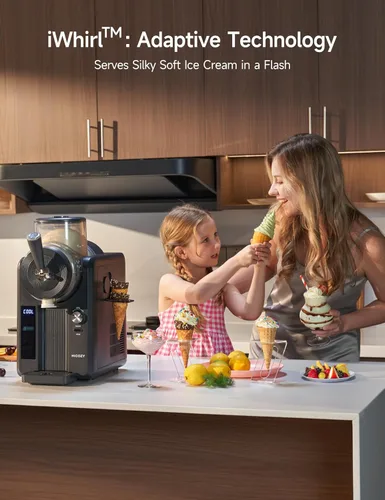 Miniatura 10 de HiCOZY Máquina de Granizados F3 y Máquina de Helados Suaves, Sin Necesidad de Hielo, Autolimpiante, 5 Configuraciones Preestablecidas para Helados