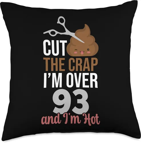 Miniatura 5 de Slit The Junk 1933 Cut The Crap I'm Over 93 - Almohada de 16 x 16 pulgadas, multicolor