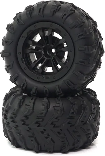 Airshi Neumáticos de coche RC, texturizados 3.346 in de diámetro, antideslizantes para coche SCY 16101 16102 RC