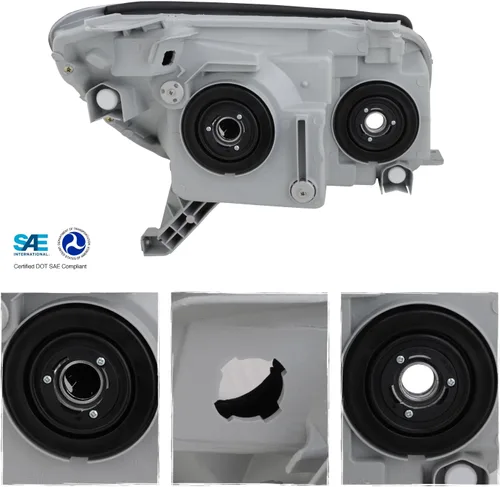 Miniatura 2 de AKKON - Para Toyota 4Runner Sport SUV reemplazo negro faros delanteros conductor/pasajero faros delanteros par nuevo