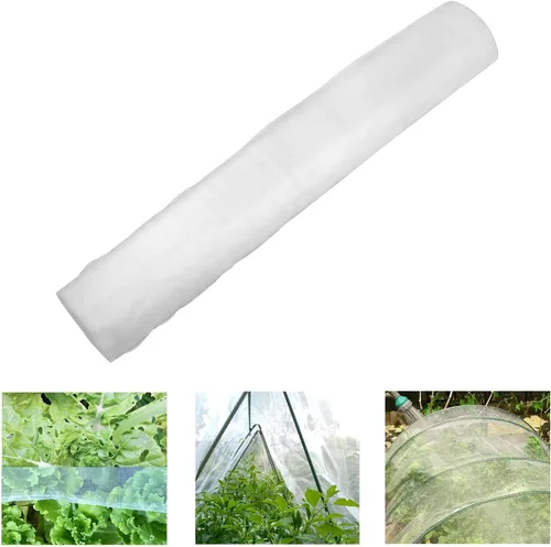 Red de jardín de 4 x 100 pies, barrera de plagas de malla fina que protege tus plantas, frutas, flores, red de protección de insectos para pájaros y